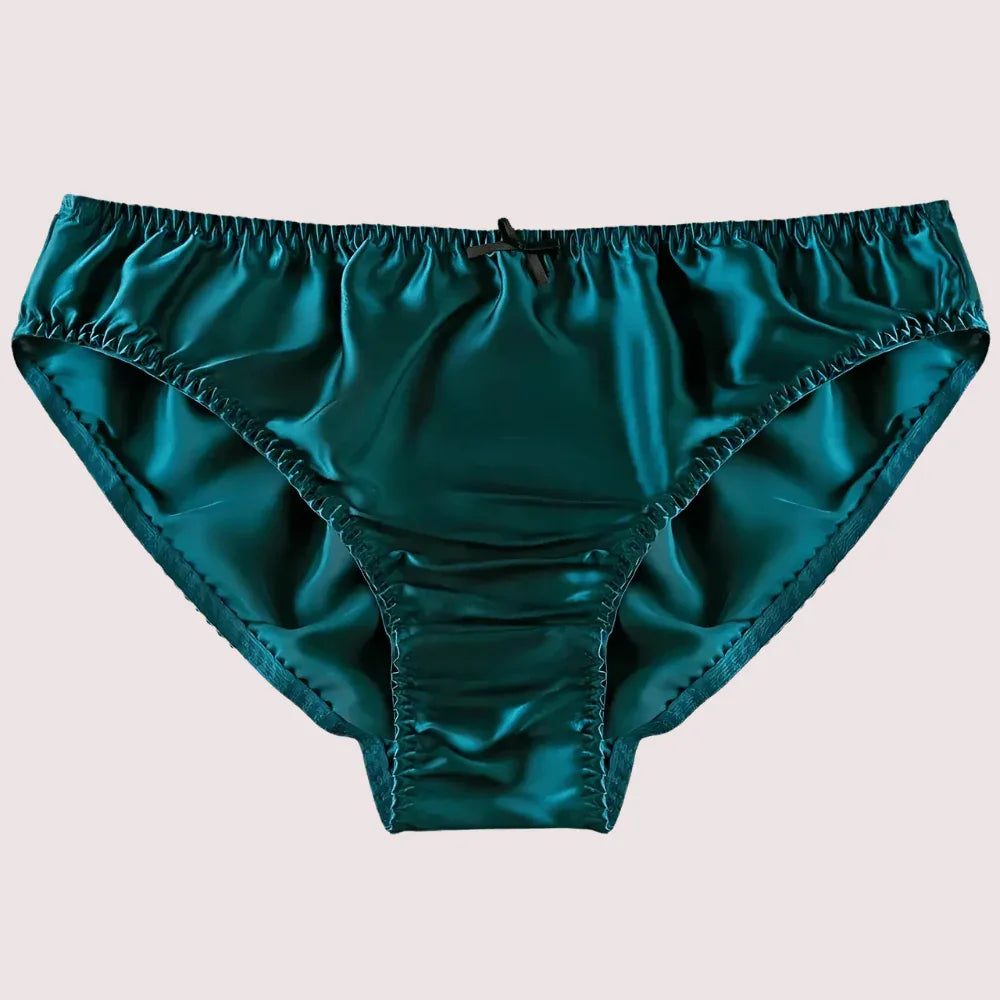 French Daina Ultra Luxury Silk Satin Lace Briefs Gift Box Veloura Intimate