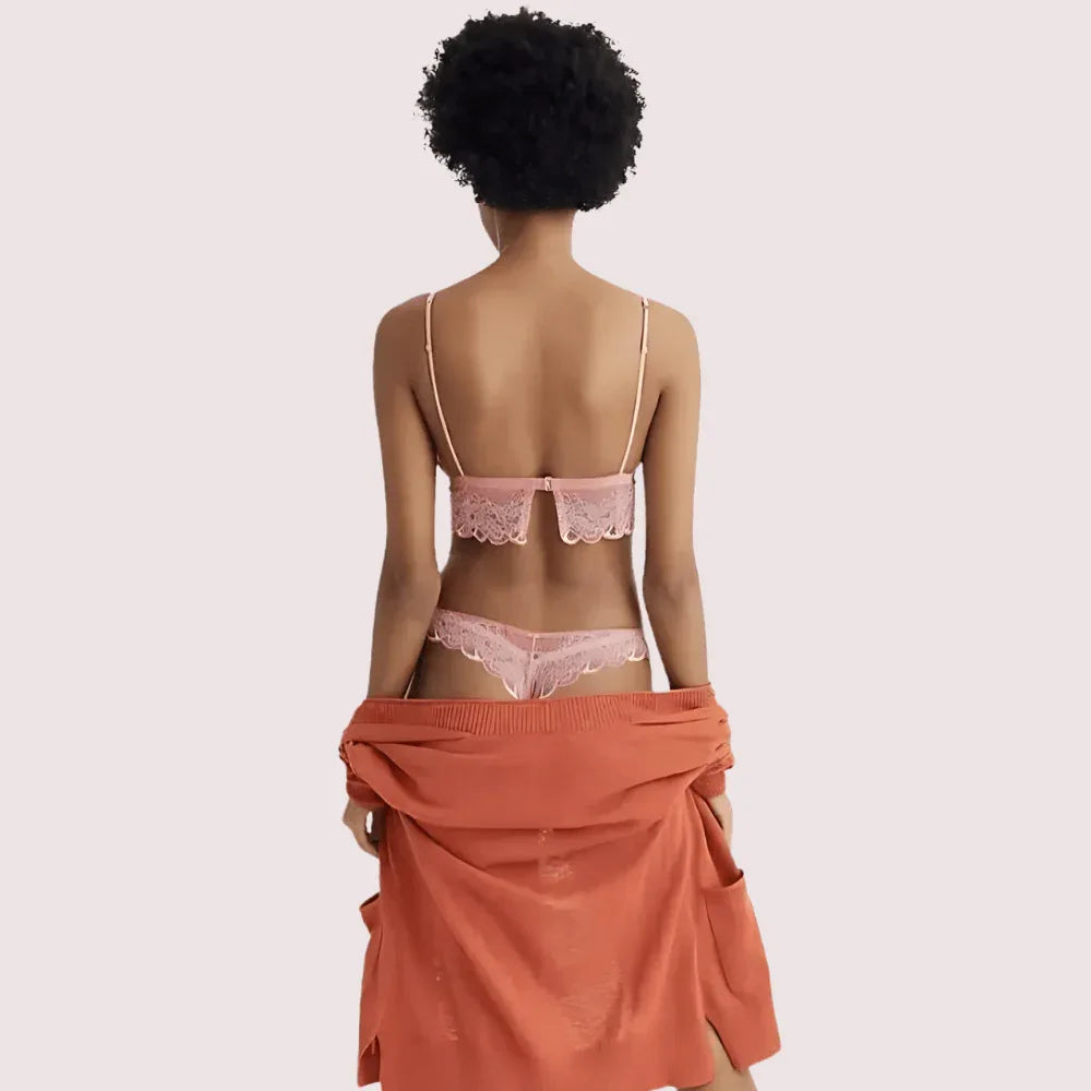 French Daina Ultra Luxury Silk Satin Lace Briefs Gift Box Veloura Intimate