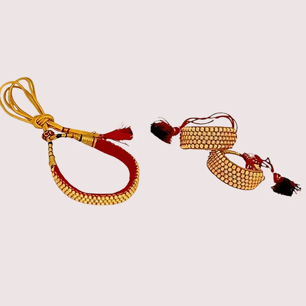 Gold Plated Kumauni Necklace with Pochi Set Veloura Intimate