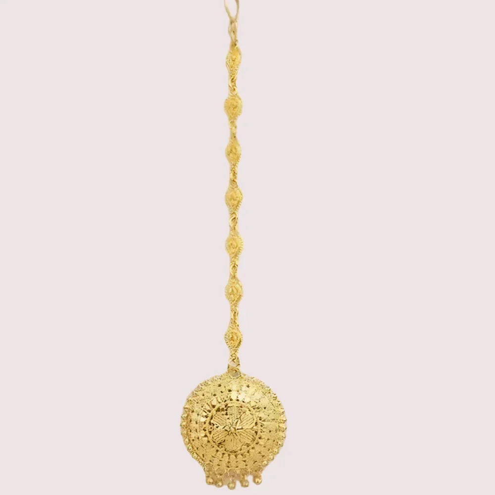 Graceful Gold-Plated Nath and Mangtika Set for Brides Veloura Intimate