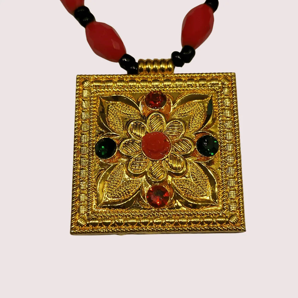 Heritage Ruby Emblem Necklace Veloura Intimate