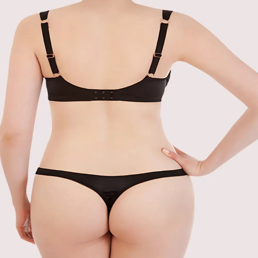 Hot Sexy Black Push Up Bra And Thong Set Veloura Intimate