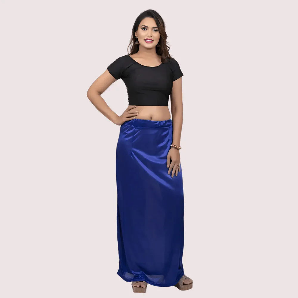 Indian Saree's Petticoat for Women Silk Satin Underskirt Solid Inner Wear Veloura Intimate