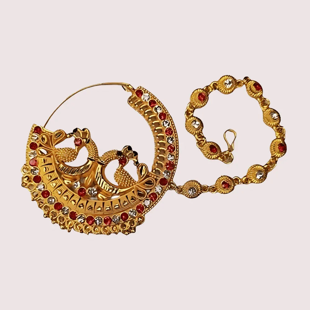 Kumauni Guloband with Nath &amp; Mangtika – Bridal Gold Jewelry Set Veloura Intimate
