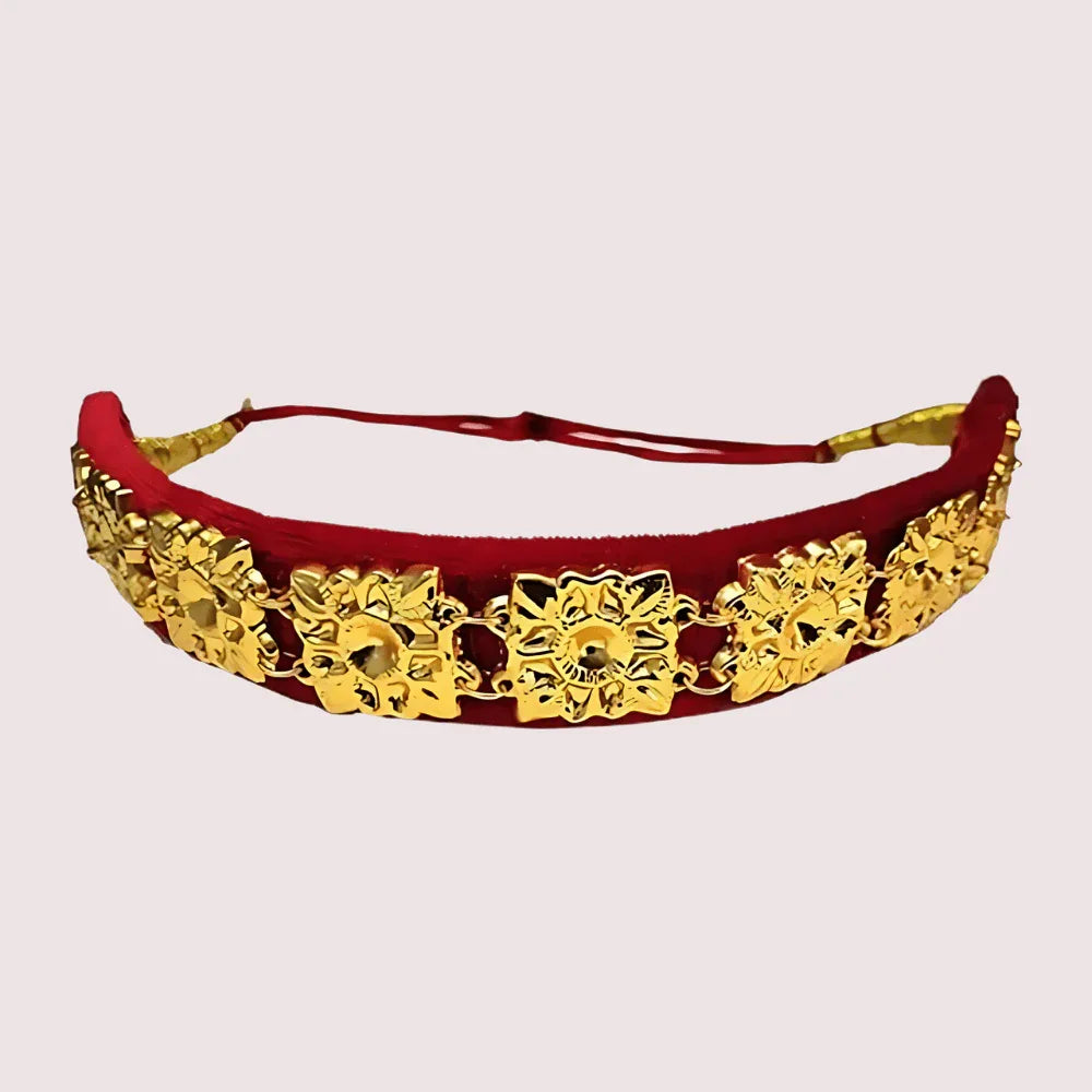 Kumauni Guloband with Nath &amp; Mangtika – Bridal Gold Jewelry Set Veloura Intimate