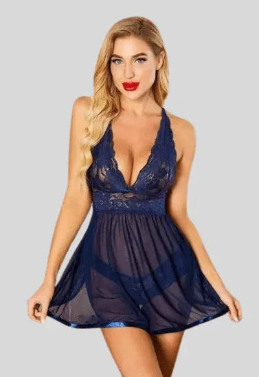 Lacy Elegance Strap Babydoll Nightwear Veloura Intimate