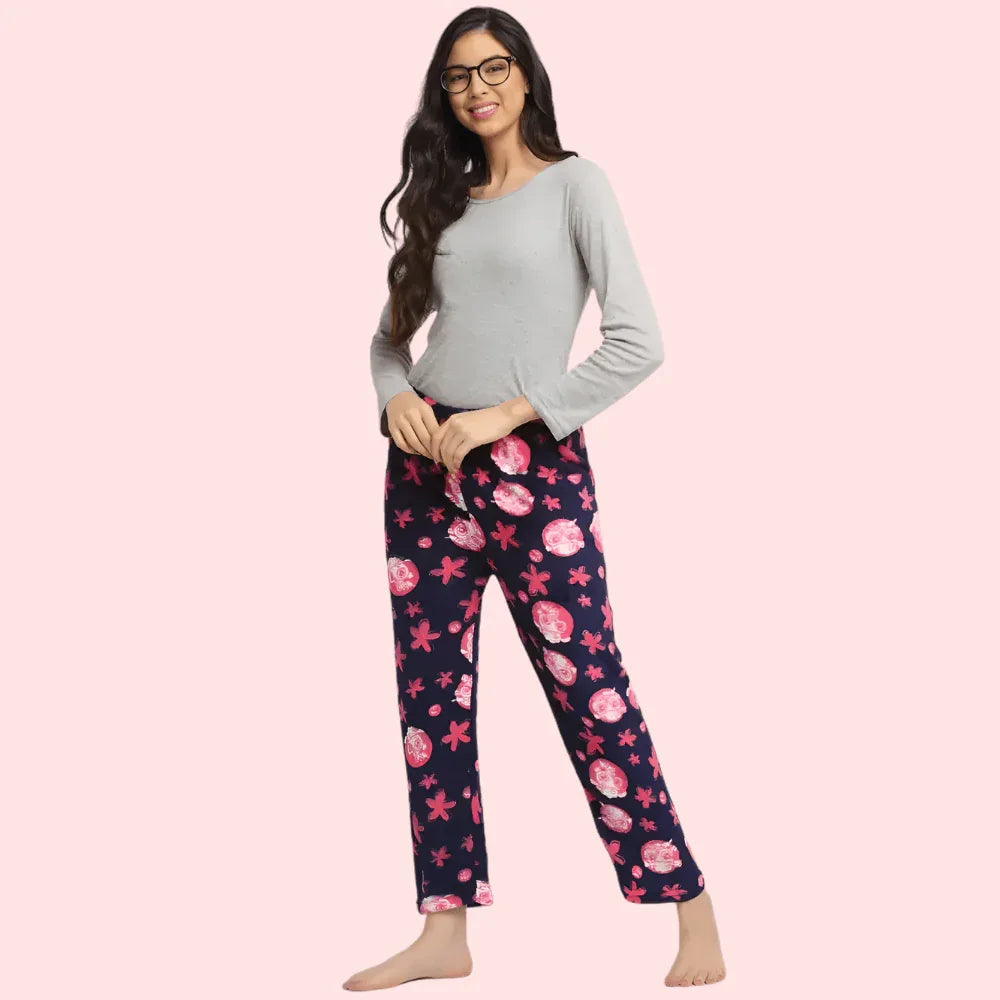 Ladies Winter Warm Printed Pajamas – Pack of 2 Veloura Intimate