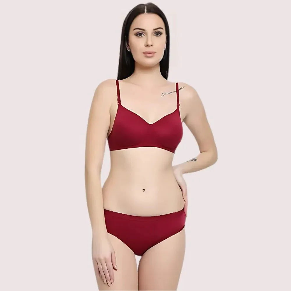 Lightly Padded Bra & Soft Cotton Panty Set (2 pack) Veloura Intimate