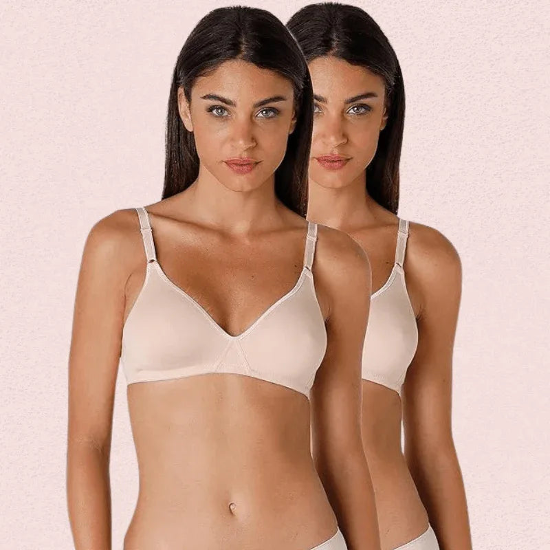 Lightweight Cotton Bra Non-Padded (Pack of 2) Veloura Intimate