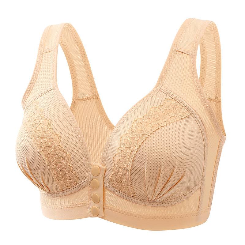 Bras For Women Front Closure Button Bra Wireless Bralette Push Up Veloura Intimate