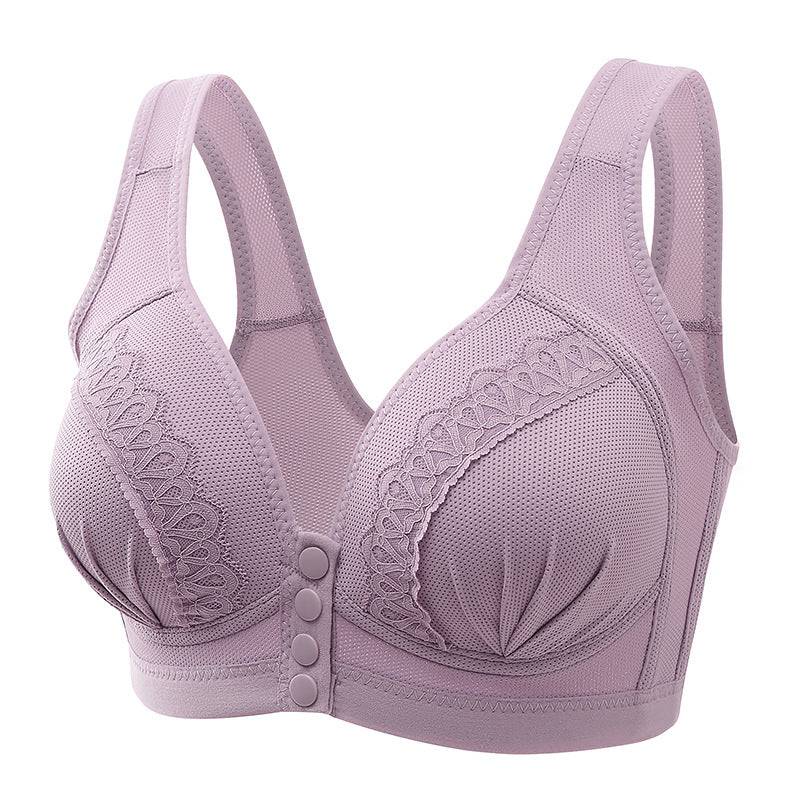 Bras For Women Front Closure Button Bra Wireless Bralette Push Up Veloura Intimate