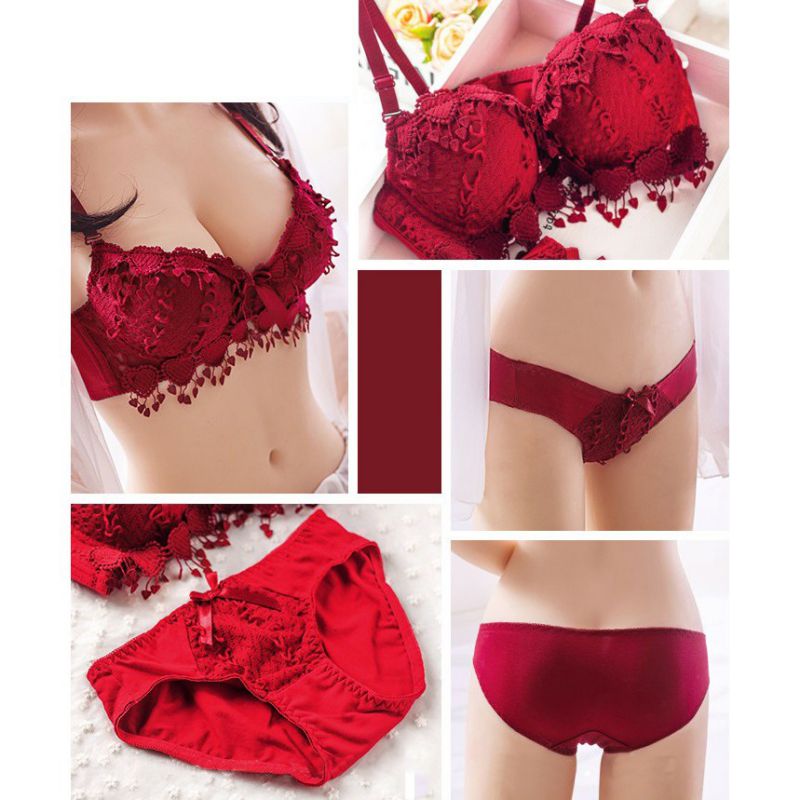 Sexy lace gathered bra set Veloura Intimate