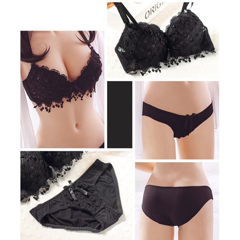 Sexy lace gathered bra set Veloura Intimate