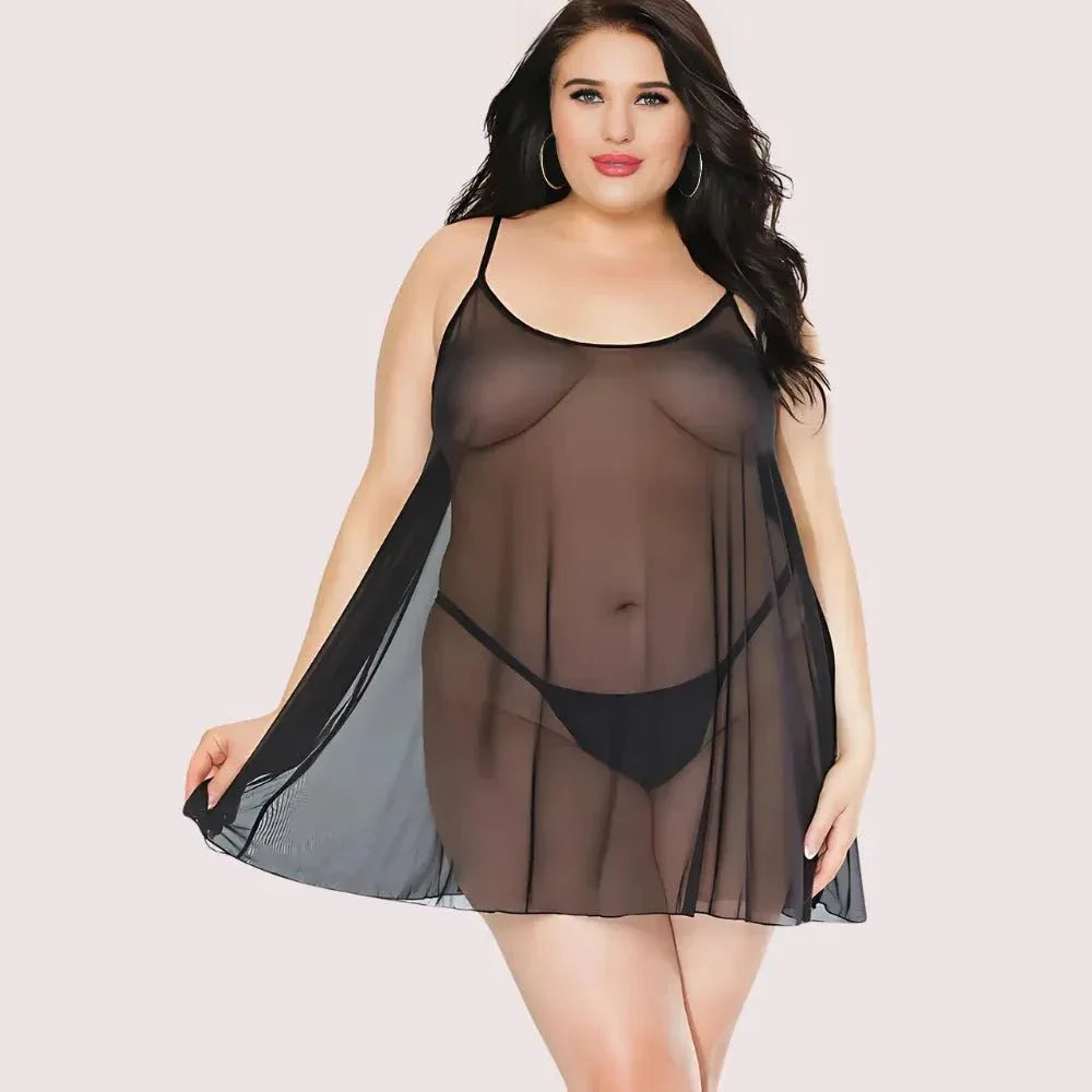 Lunar Desire Plus Size See-Through Nightdress Veloura Intimate