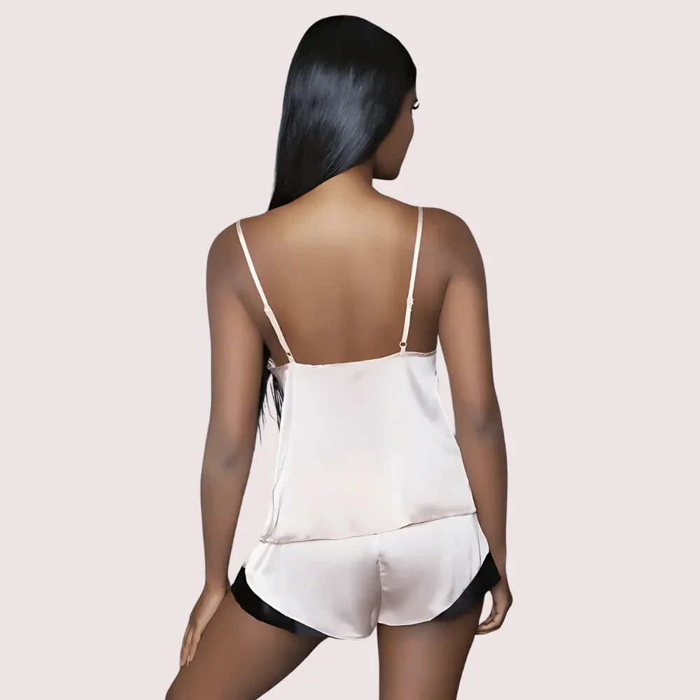 Luxe Silk Satin Cami &amp; Shorts Set Veloura Intimate