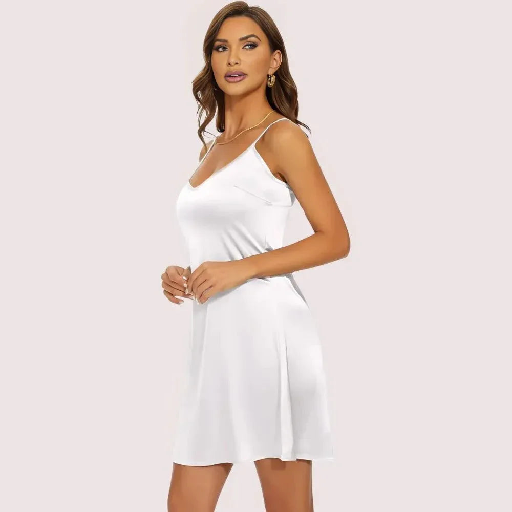 Luxe Silken Adjustable Slip Dress Veloura Intimate
