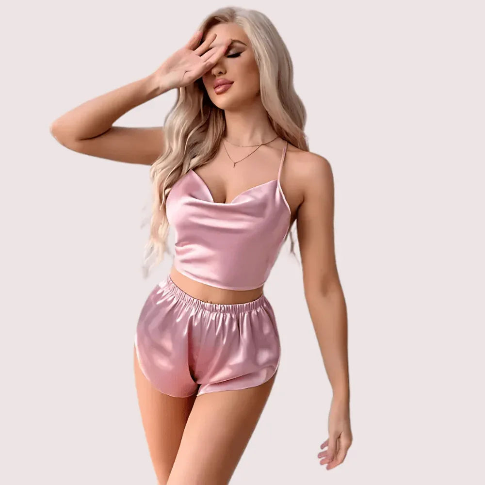 Luxury Silk Camisole &amp; Shorts Set Veloura Intimate