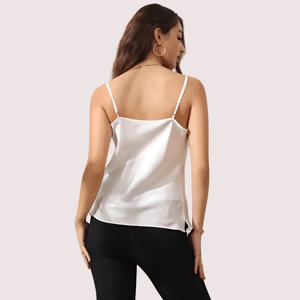 Premium Silk Cowl Neck Camisole for Layering - Veloura Intimate