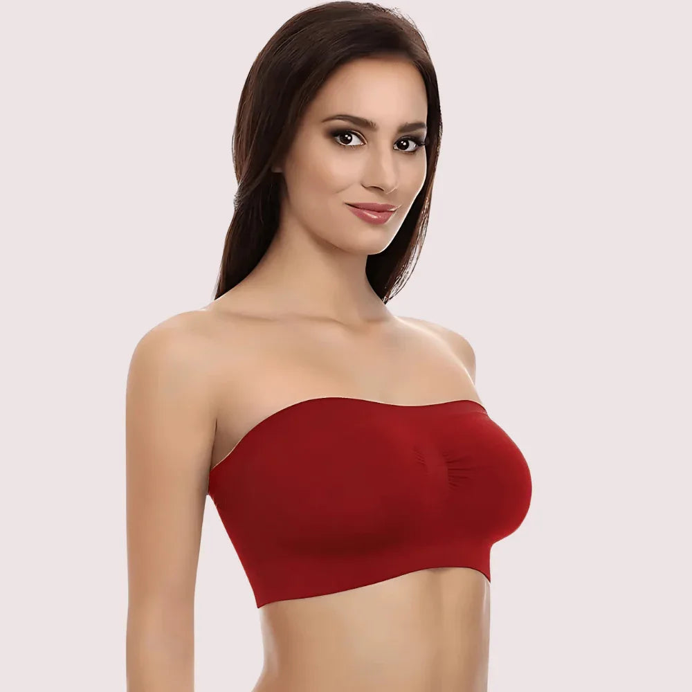 Maroon Magic Tube Bandeau Bra for Women Veloura Intimate