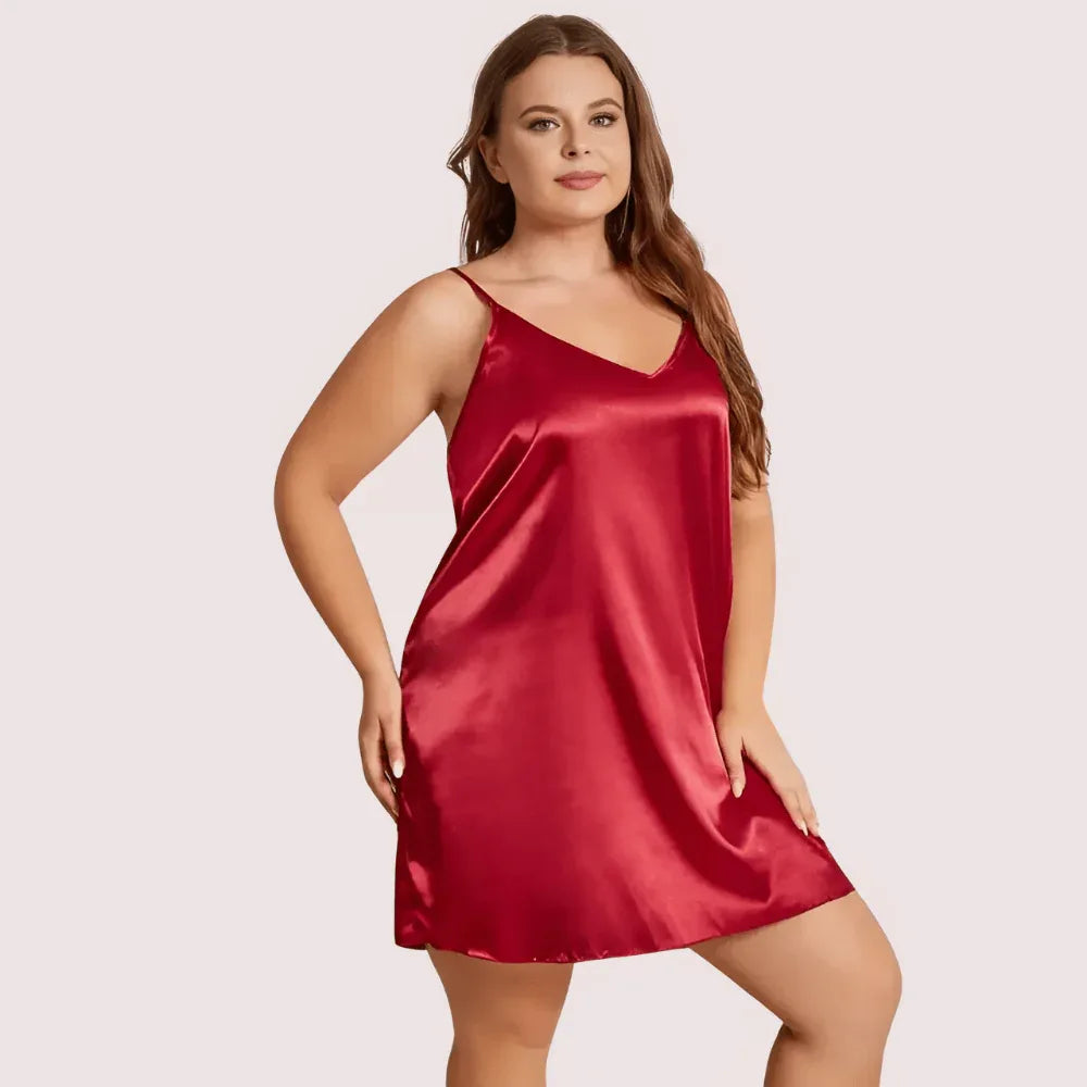 Midnight Grace Criss-Cross Back Nightdress – Plus Size Veloura Intimate