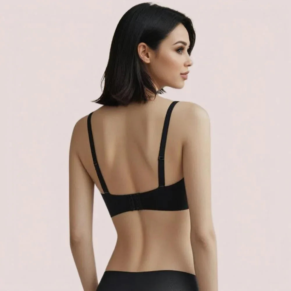 Midnight Lift – Black Padded Non-Wired Push-Up Bra Veloura Intimate