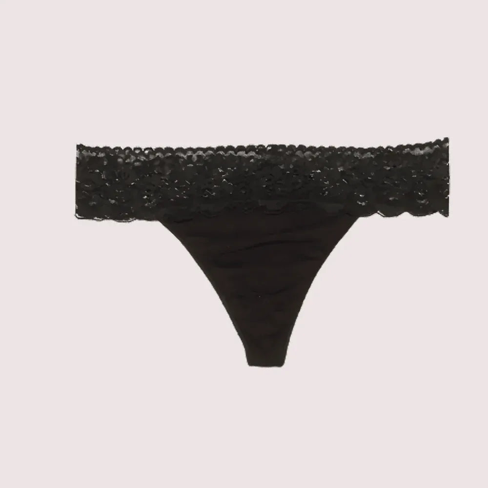 No Secret Low Rise "V" Shape Lace Thong Panty Veloura Intimate