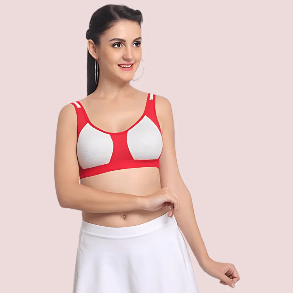 "Non" padded medium impact Sports bra ( 2 Pack ) Veloura Intimate