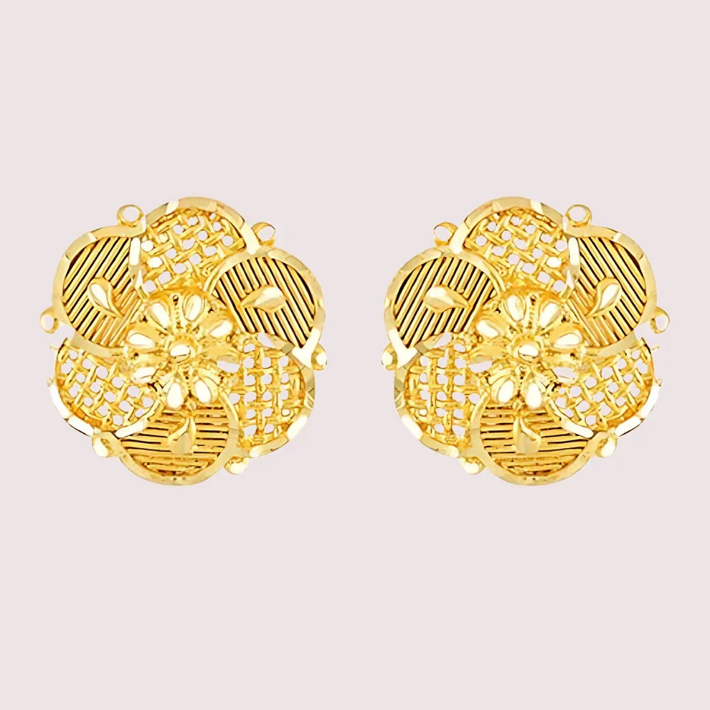 Pack of 2 Gold Finish Traditional Earrings Set for Women Veloura Intimate