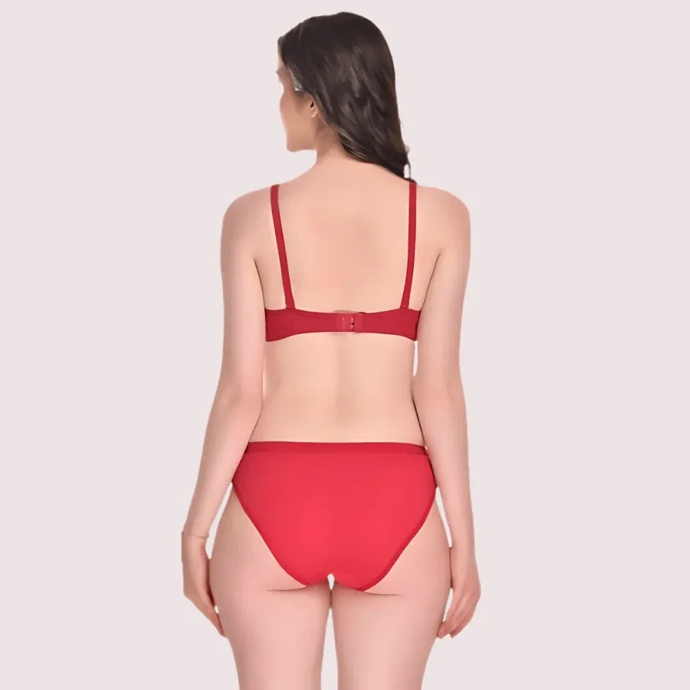 Padded Cotton Bra Panty Set for a Seductive Look (2 pack) Veloura Intimate