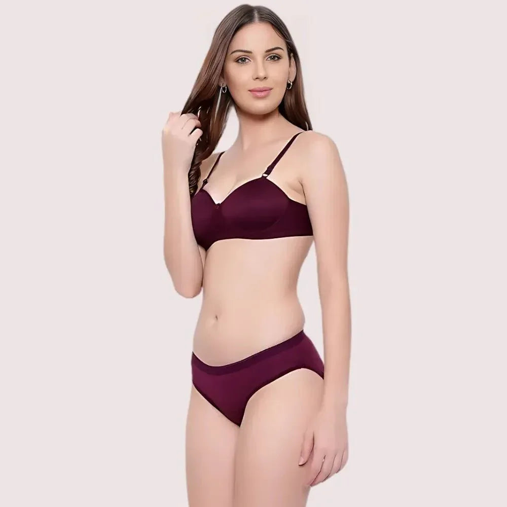 Padded Non-Wired Push-Up Bra Panty Set ( 2 Pack ) Veloura Intimate