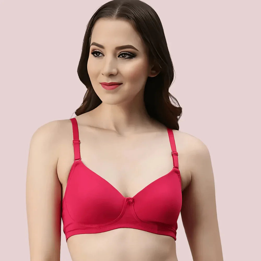 Passion Plunge – Red Seamless Padded Bra Veloura Intimate