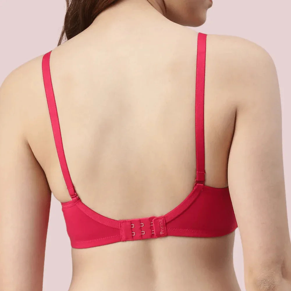 Passion Plunge – Red Seamless Padded Bra Veloura Intimate
