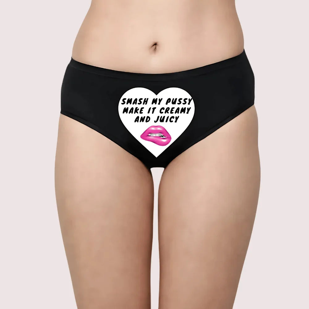 "Personalized Love Note Naughty Panty Veloura Intimate