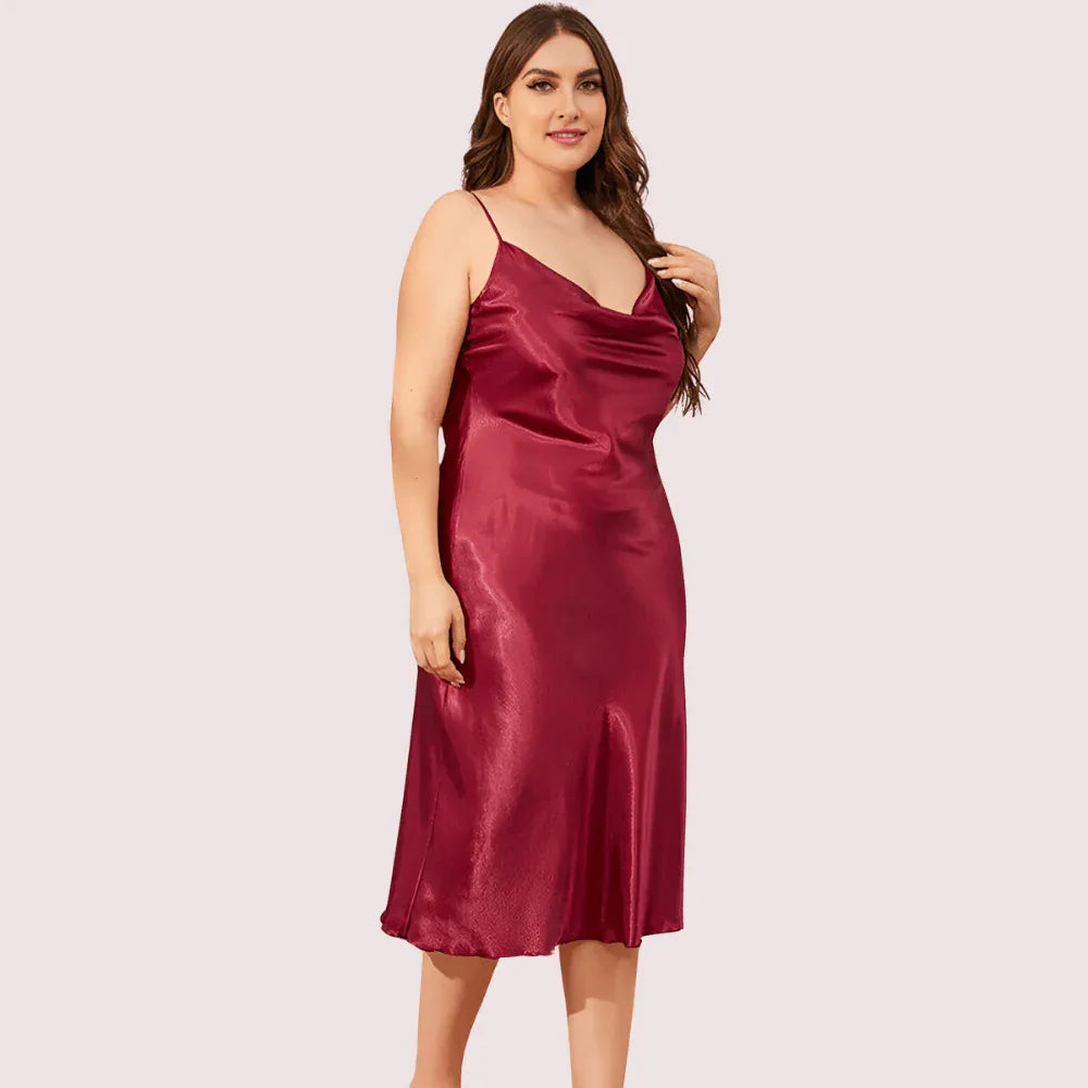 Plus Size Classic Satin Sleepwear (4XL–5XL) Veloura Intimate