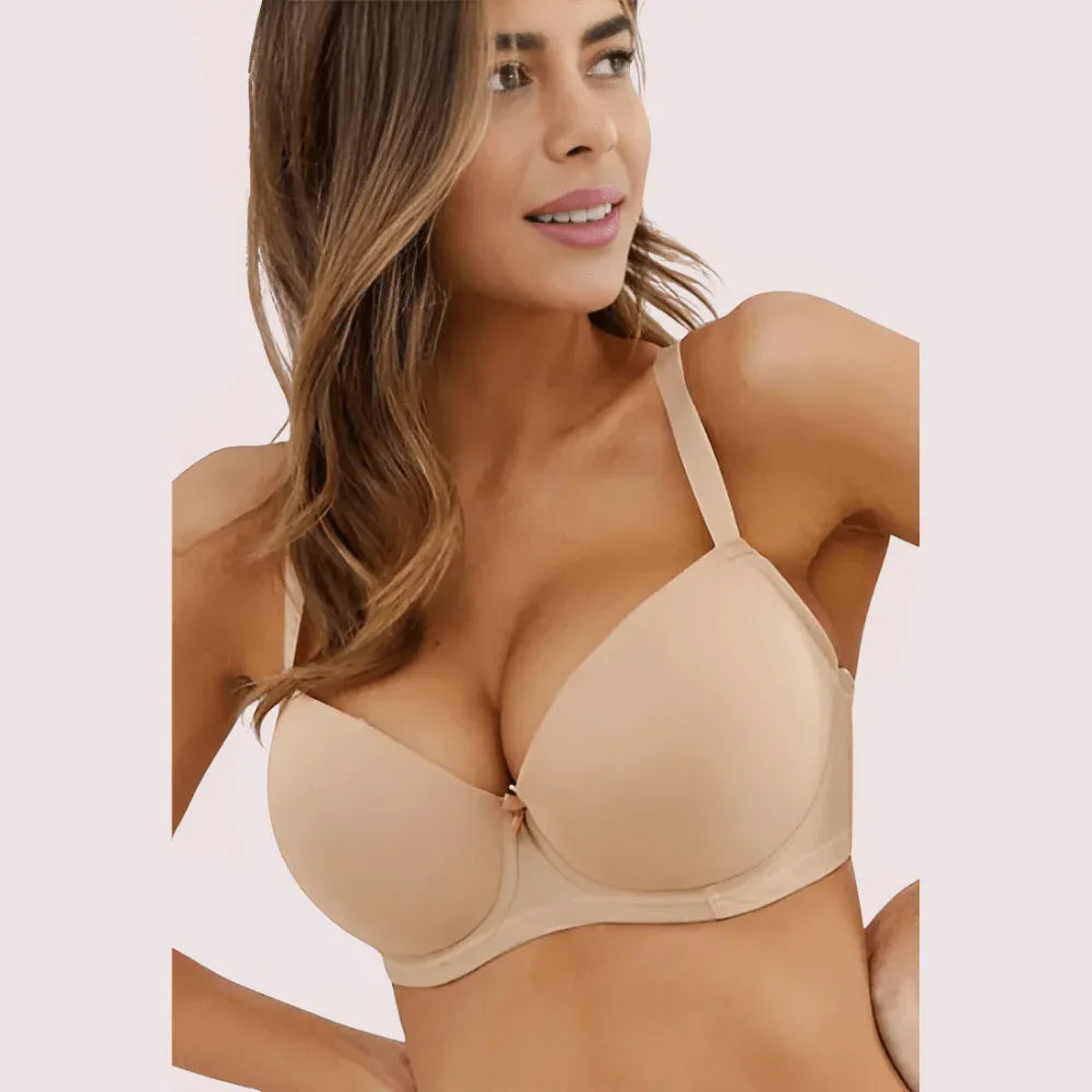 Possessions Smooth Beige Colored Sexy T-Shirt Bra Veloura Intimate