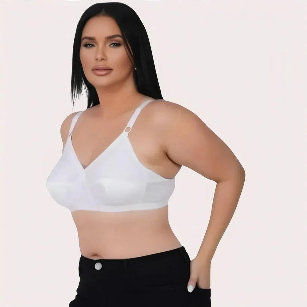 PureBreeze 4-Pack – White Cotton Bras for Summers Veloura Intimate