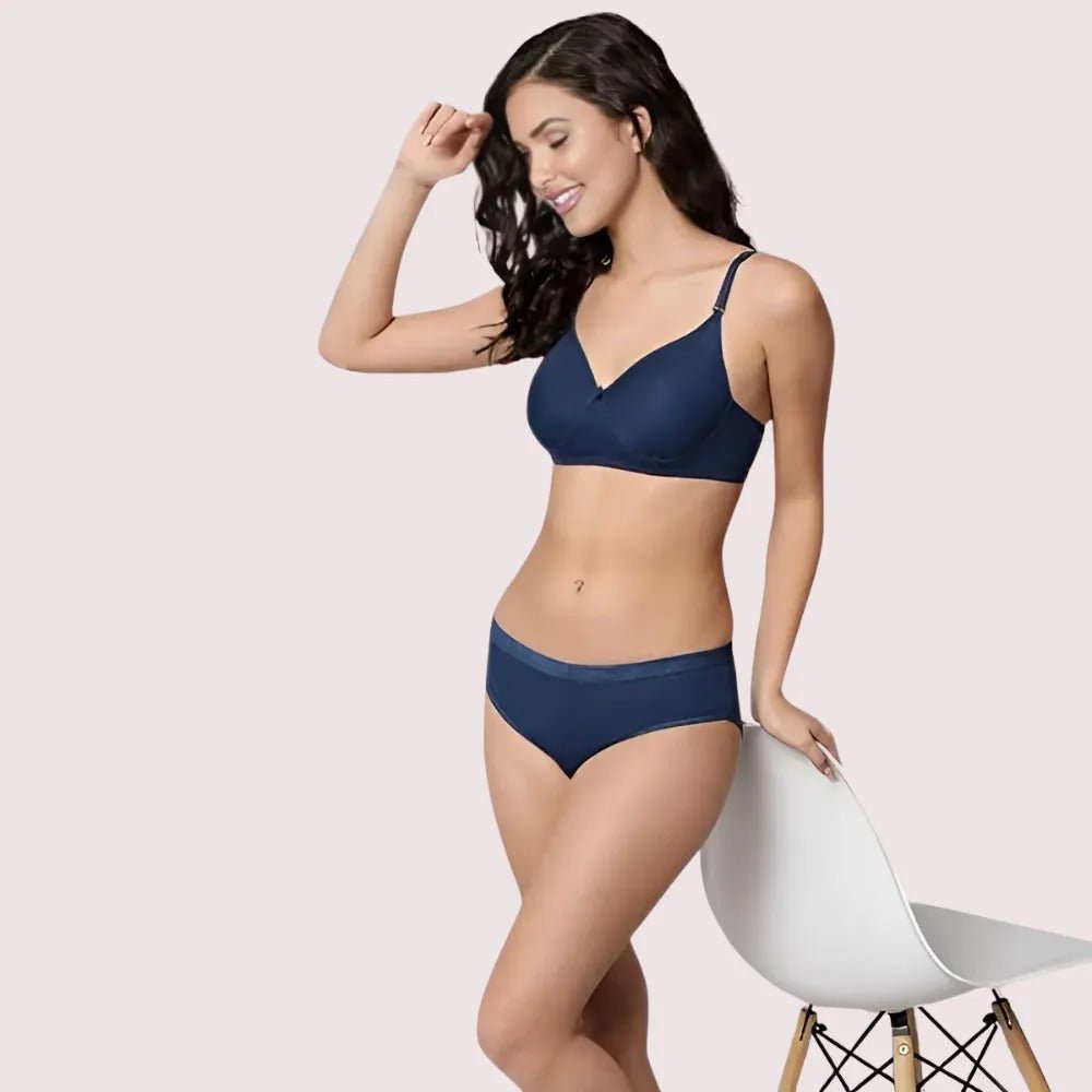 Classic Cotton Sexy Bra & Panty Set (2 pack) - Veloura Intimate