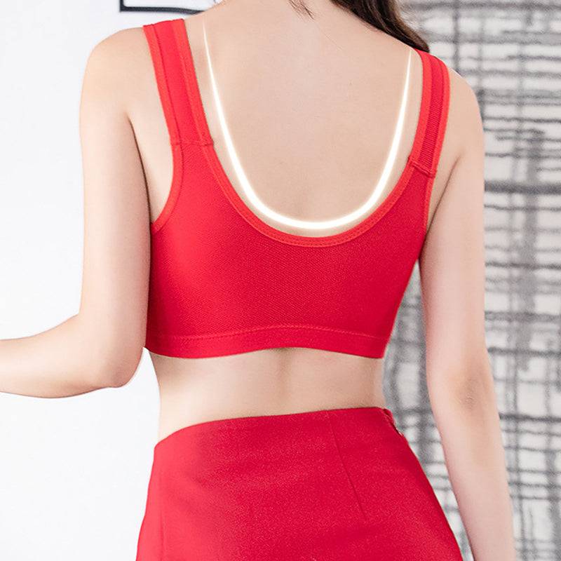 Bras For Women Front Closure Button Bra Wireless Bralette Push Up Brassiere Bra Tube Top Vest Underwear - Veloura Intimate