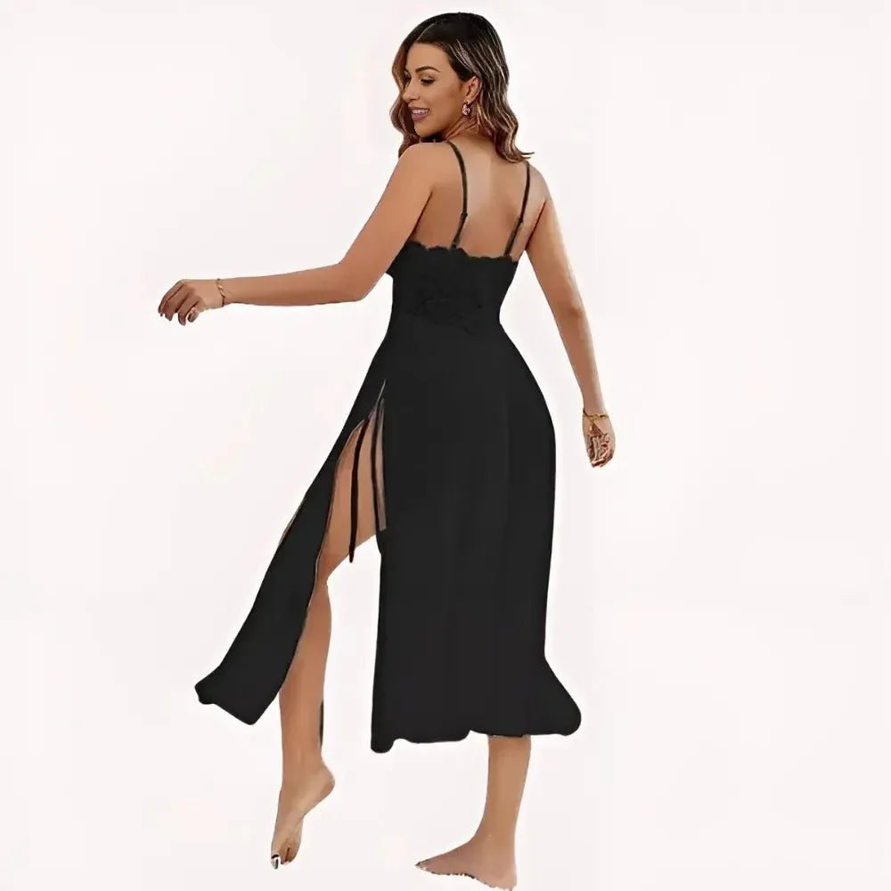 Romantic Black Babydoll Nightwear Veloura Intimate