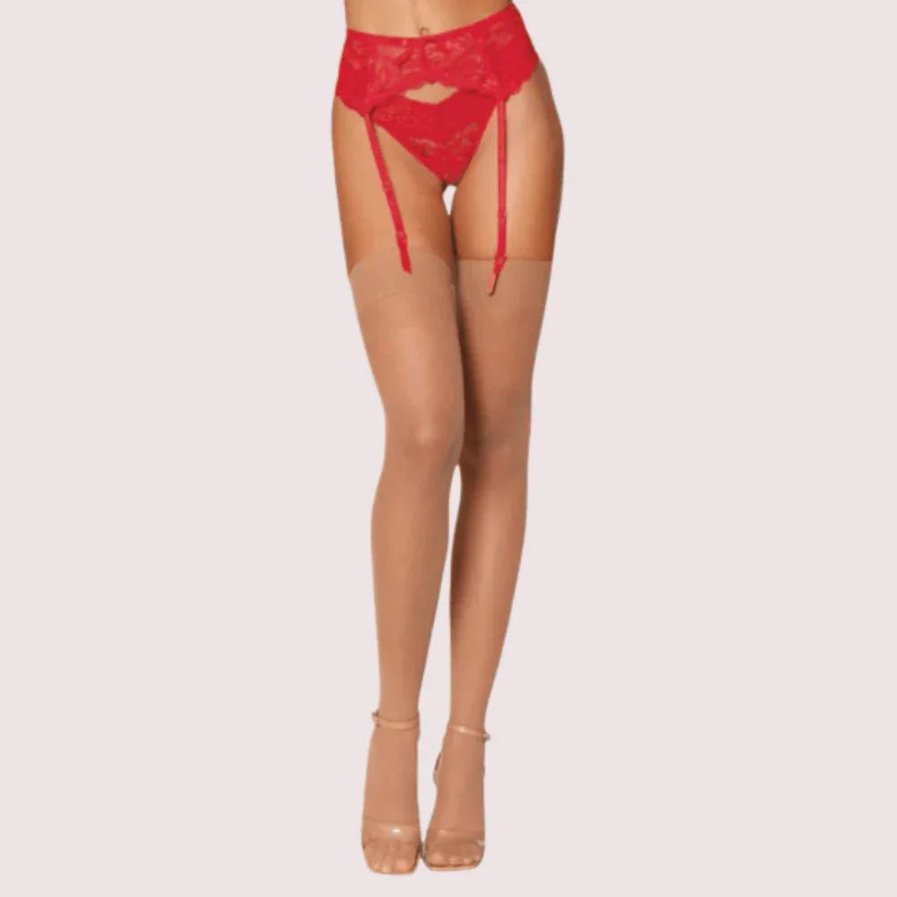Rouge Seduction Lace Garter Belt Veloura Intimate