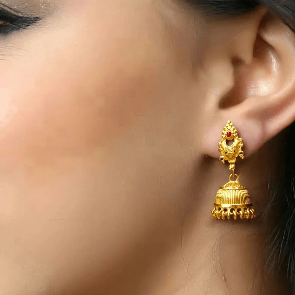 Royal Heritage Ruby Jhumka Earrings Veloura Intimate