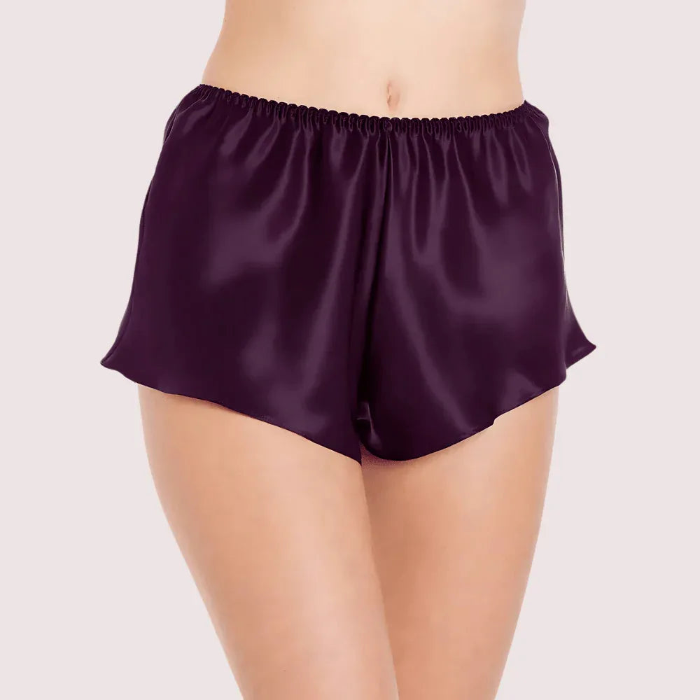 Royal Lavender Satin French Knickers Veloura Intimate