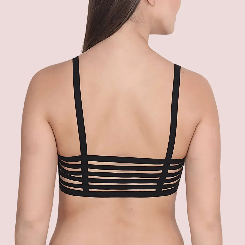 "Sexy" Pack Of 2 Sexy Back Stripe Bralette Bra Veloura Intimate