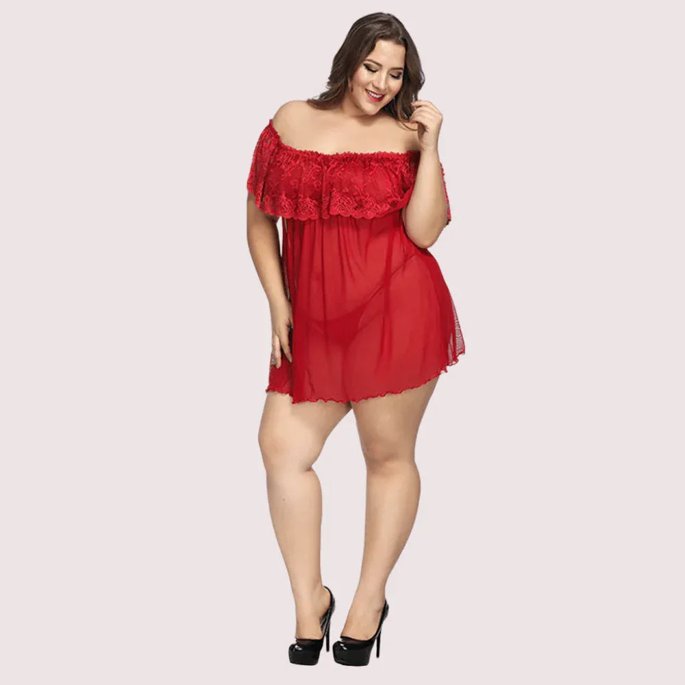 Sexy Plus Size Lace Babydoll Dress Veloura Intimate
