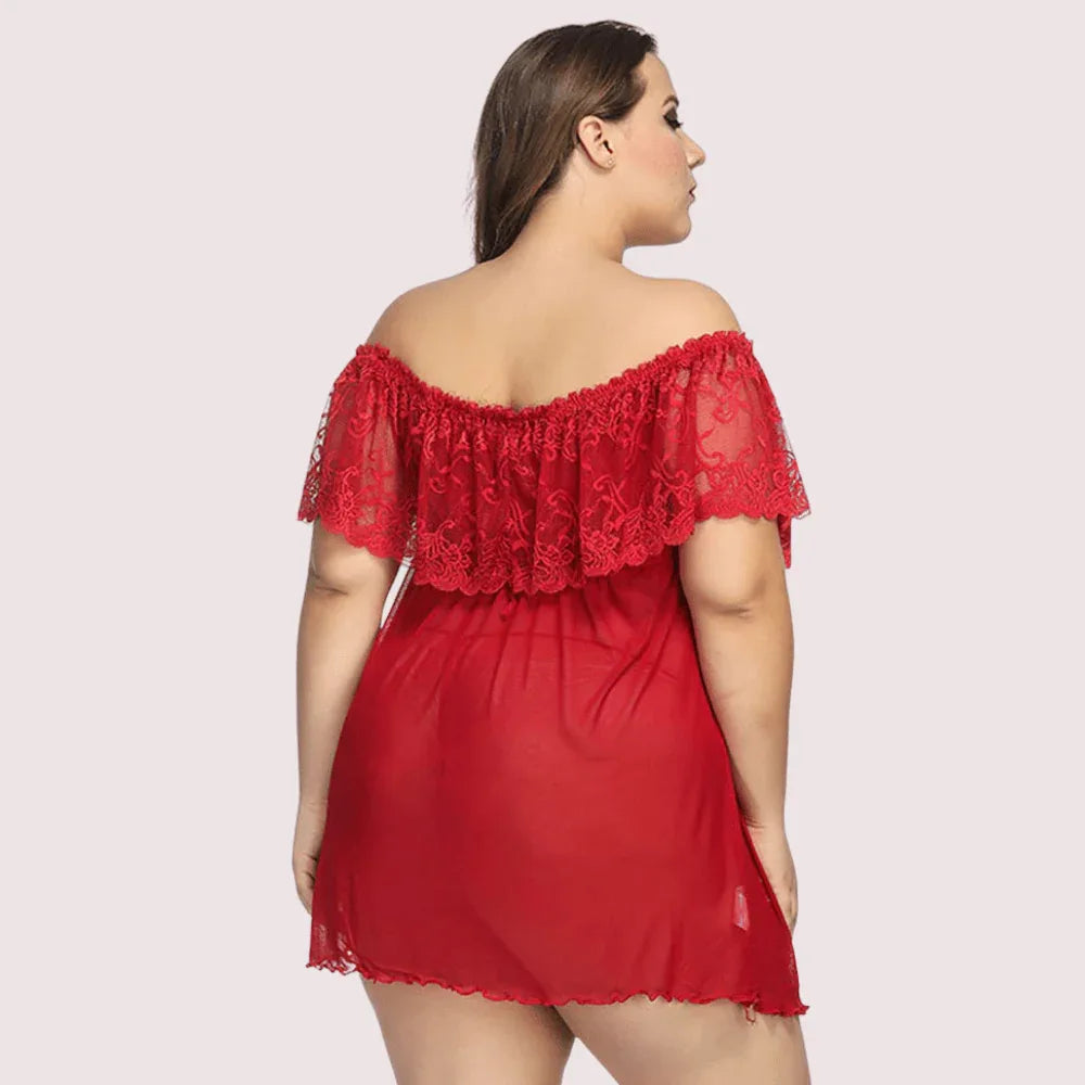 Sexy Plus Size Lace Babydoll Dress Veloura Intimate