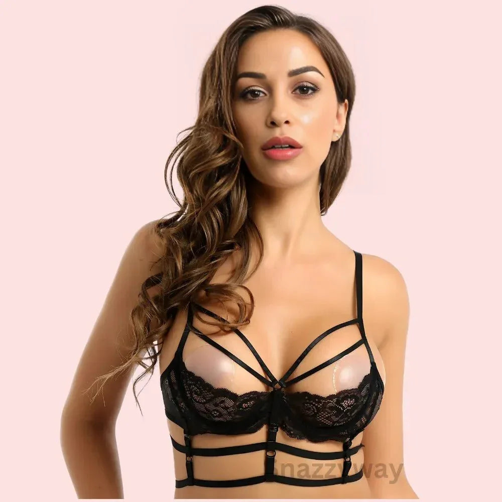 Sexy women Strappy Bralette See through Veloura Intimate