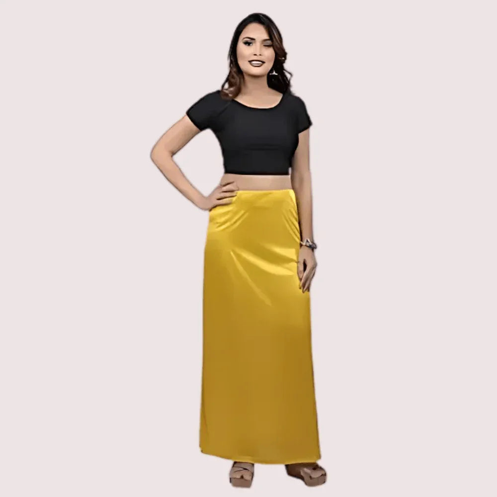 Silk Saree's Slip Underskirt Indian Coating for Sari Veloura Intimate