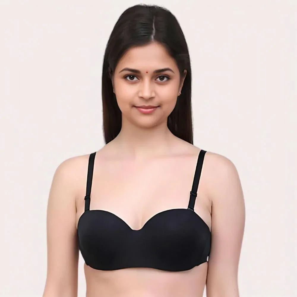 Silken Lift Demi Cup Underwired Support Bras – Pack of 2 (Assorted Colors) Veloura Intimate
