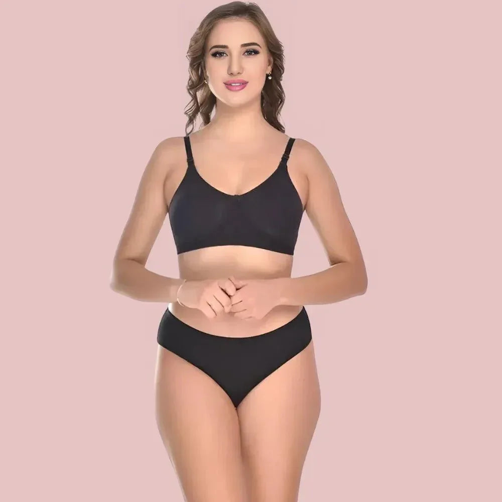 Soft Ease Cotton Comfort – Bra & Panty Set (2-Pack) Veloura Intimate