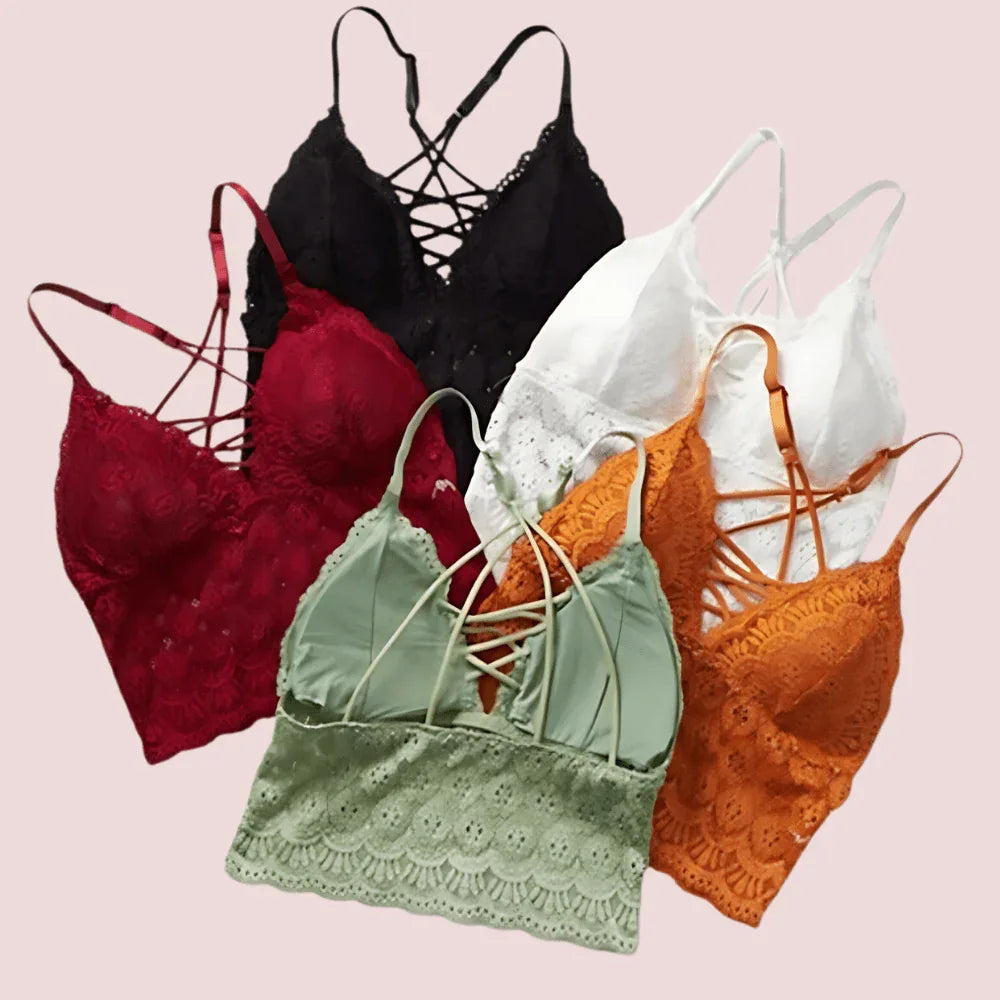 Soft Lace luxury longline bralette ( 2 Pack ) Veloura Intimate